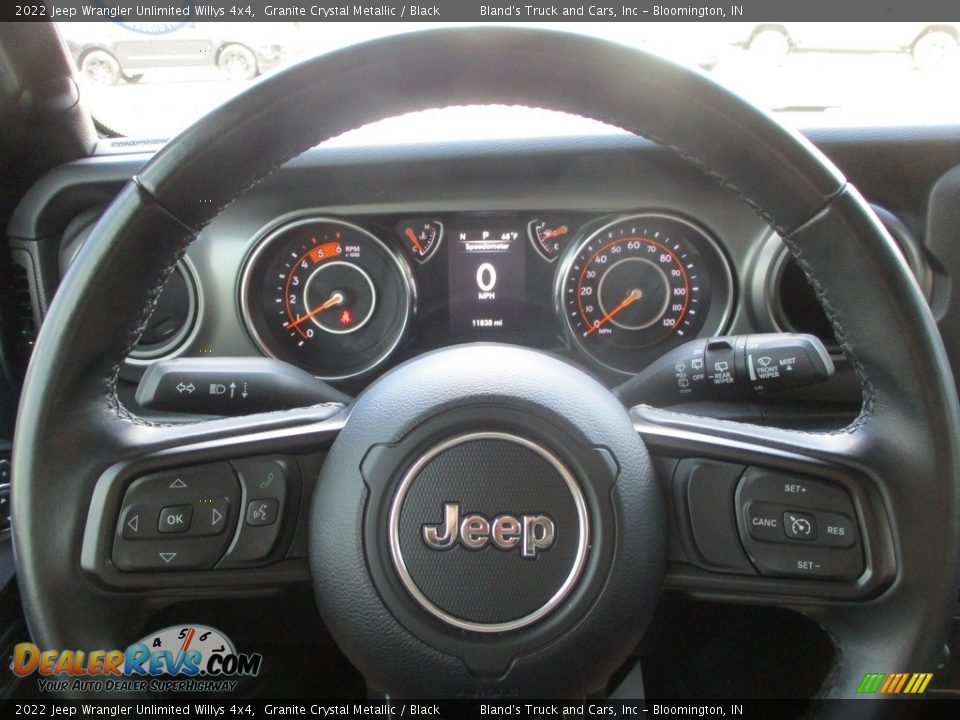 2022 Jeep Wrangler Unlimited Willys 4x4 Granite Crystal Metallic / Black Photo #8