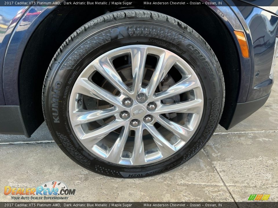 2017 Cadillac XT5 Platinum AWD Dark Adriatic Blue Metallic / Maple Sugar Photo #13