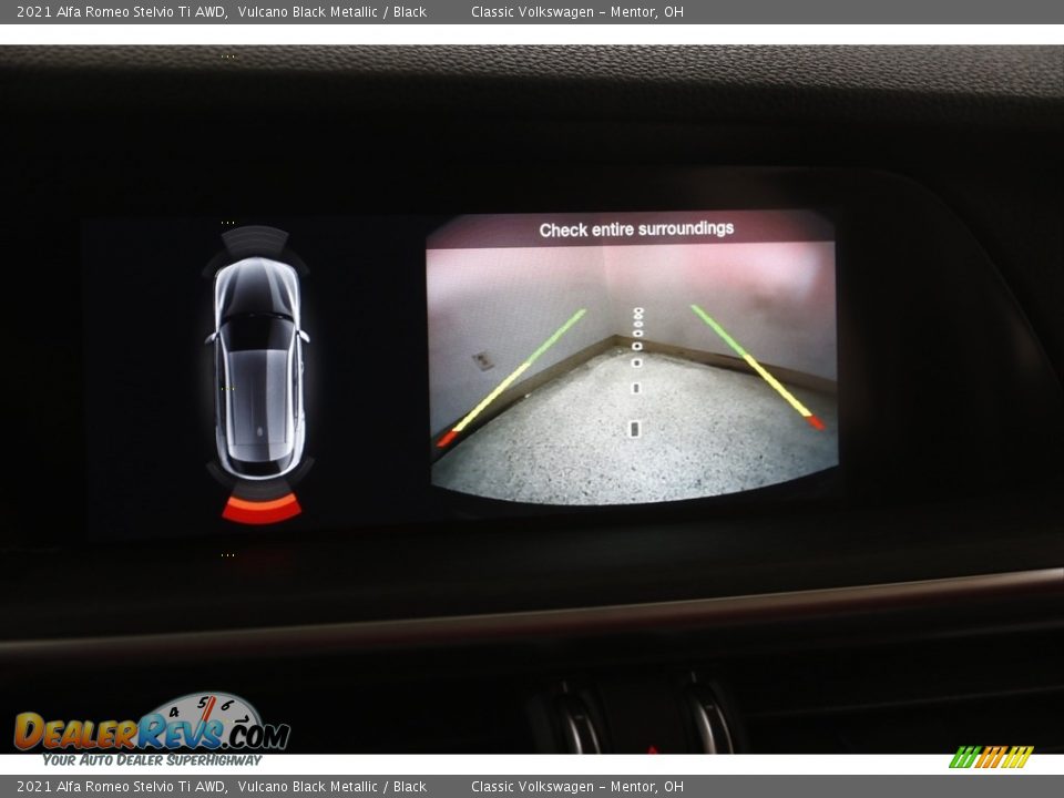 2021 Alfa Romeo Stelvio Ti AWD Vulcano Black Metallic / Black Photo #12