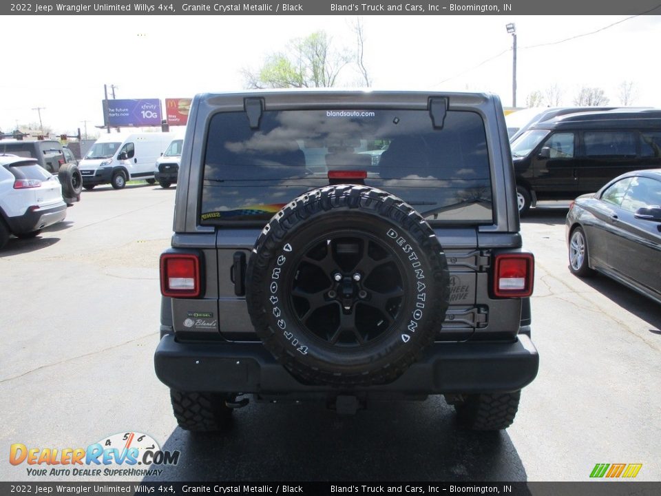 2022 Jeep Wrangler Unlimited Willys 4x4 Granite Crystal Metallic / Black Photo #22