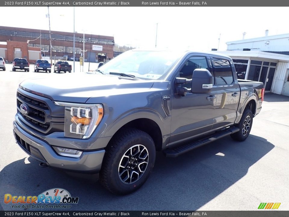 2023 Ford F150 XLT SuperCrew 4x4 Carbonized Gray Metallic / Black Photo #4