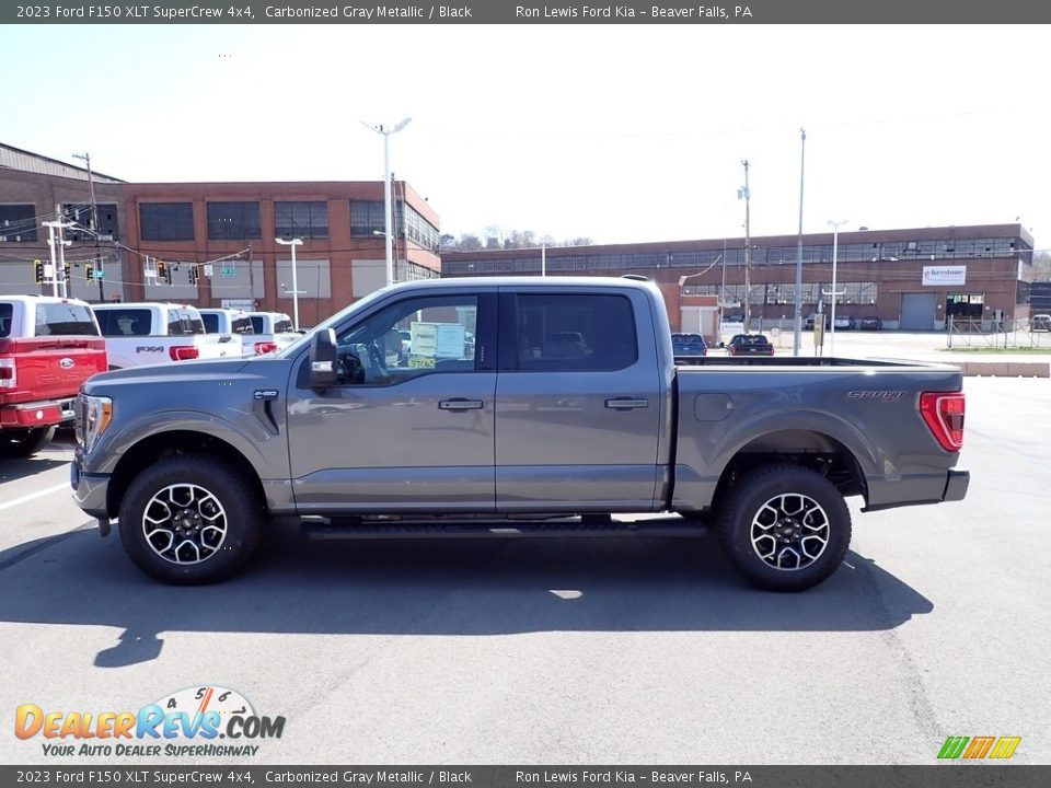 2023 Ford F150 XLT SuperCrew 4x4 Carbonized Gray Metallic / Black Photo #5