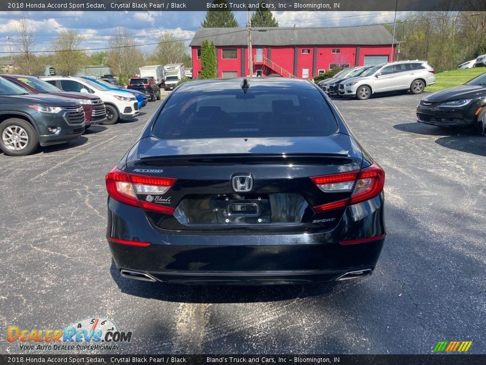 2018 Honda Accord Sport Sedan Crystal Black Pearl / Black Photo #4