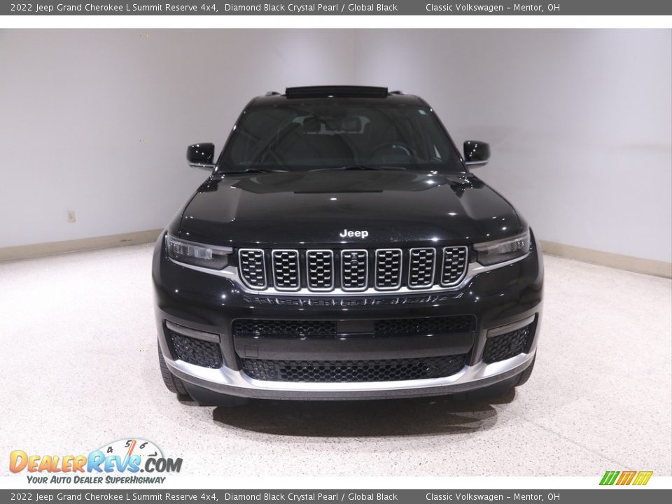 2022 Jeep Grand Cherokee L Summit Reserve 4x4 Diamond Black Crystal Pearl / Global Black Photo #2