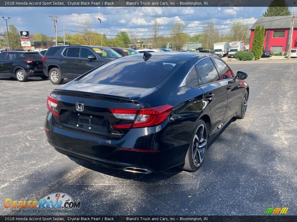 2018 Honda Accord Sport Sedan Crystal Black Pearl / Black Photo #7