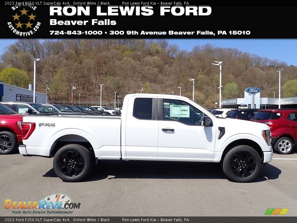 2023 Ford F150 XLT SuperCab 4x4 Oxford White / Black Photo #1