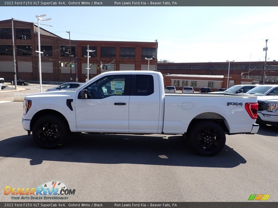 2023 Ford F150 XLT SuperCab 4x4 Oxford White / Black Photo #5