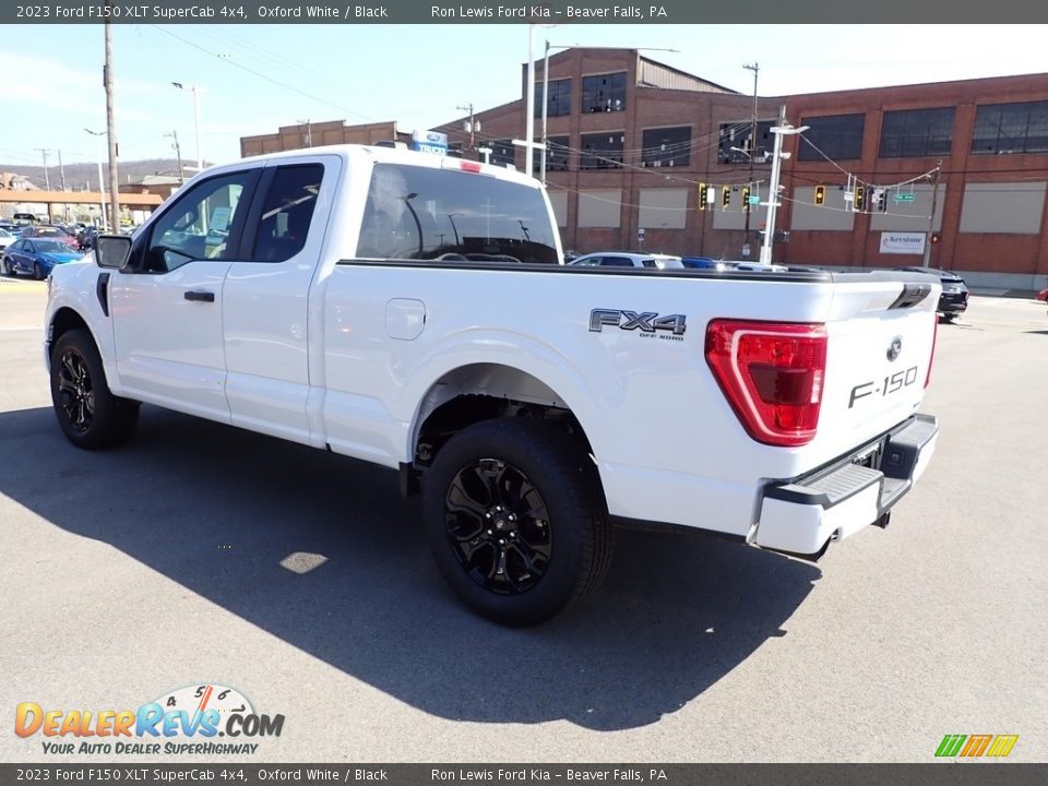 2023 Ford F150 XLT SuperCab 4x4 Oxford White / Black Photo #6