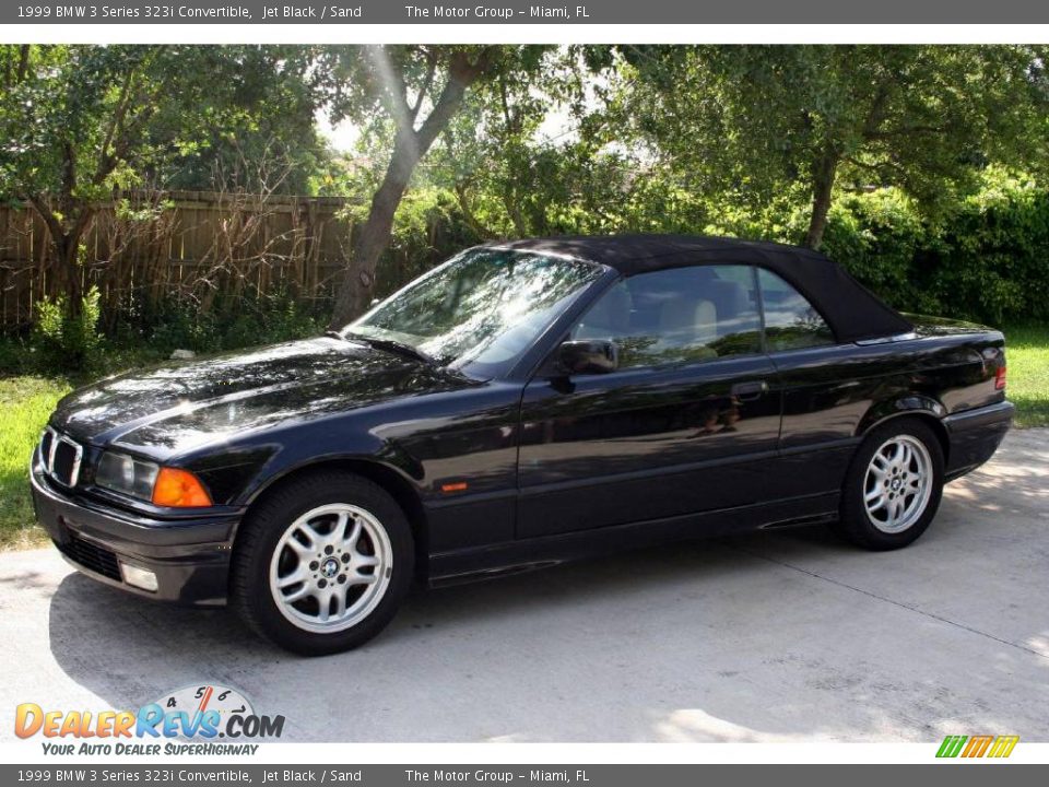 1999 BMW 3 Series 323i Convertible Jet Black / Sand Photo #3