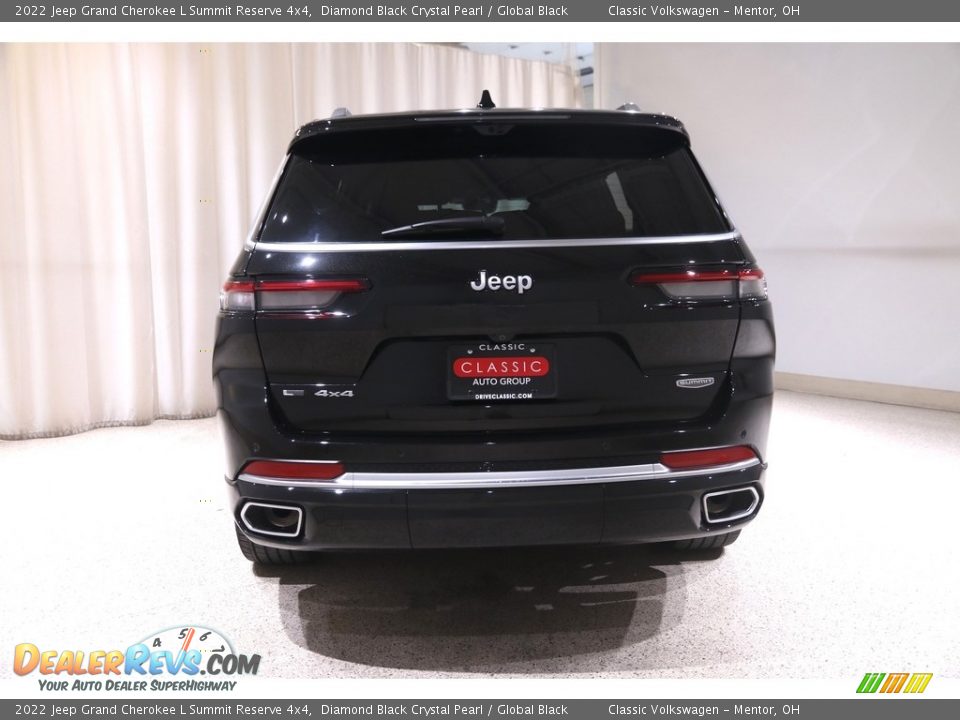 2022 Jeep Grand Cherokee L Summit Reserve 4x4 Diamond Black Crystal Pearl / Global Black Photo #27