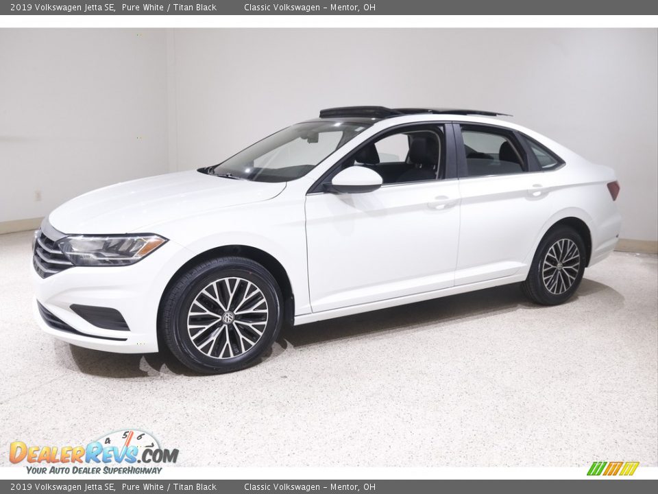 2019 Volkswagen Jetta SE Pure White / Titan Black Photo #3