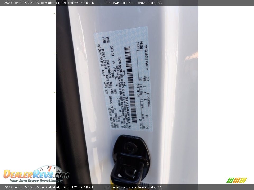 2023 Ford F150 XLT SuperCab 4x4 Oxford White / Black Photo #20