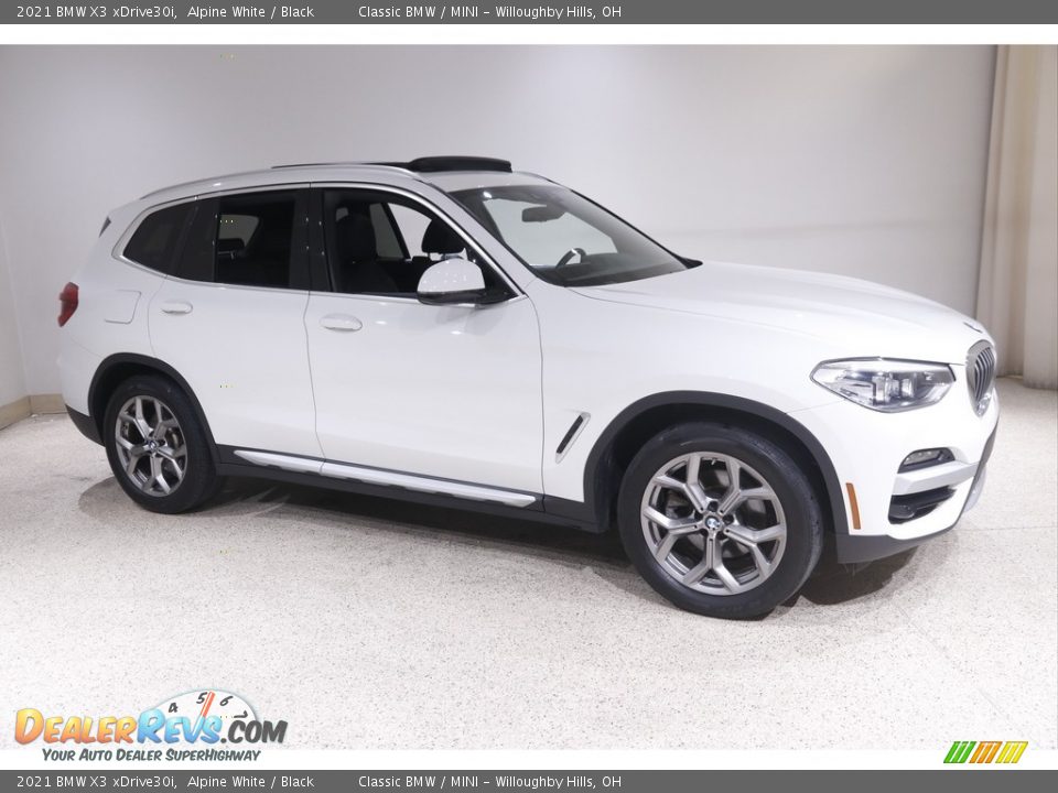 2021 BMW X3 xDrive30i Alpine White / Black Photo #1