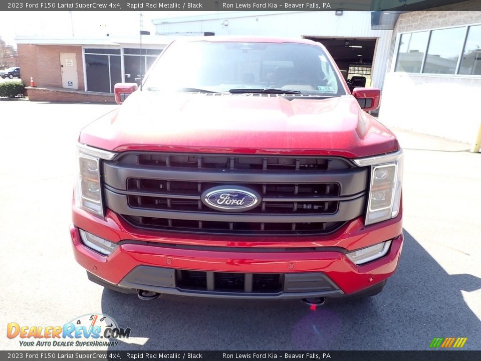 2023 Ford F150 Lariat SuperCrew 4x4 Rapid Red Metallic / Black Photo #3