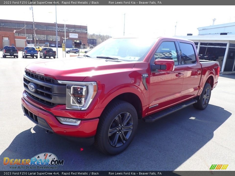 2023 Ford F150 Lariat SuperCrew 4x4 Rapid Red Metallic / Black Photo #4