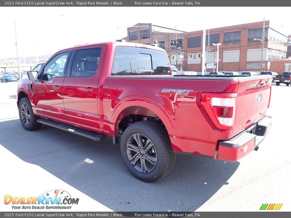 2023 Ford F150 Lariat SuperCrew 4x4 Rapid Red Metallic / Black Photo #6
