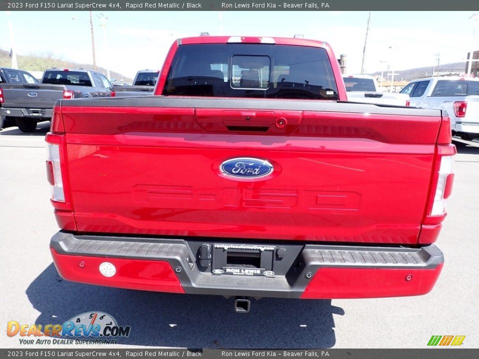 2023 Ford F150 Lariat SuperCrew 4x4 Rapid Red Metallic / Black Photo #7