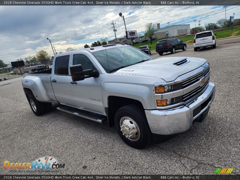 Front 3/4 View of 2018 Chevrolet Silverado 3500HD Work Truck Crew Cab 4x4 Photo #11