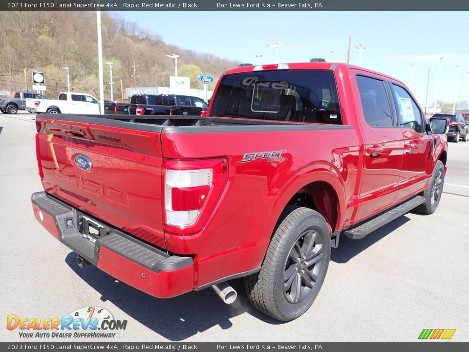2023 Ford F150 Lariat SuperCrew 4x4 Rapid Red Metallic / Black Photo #8