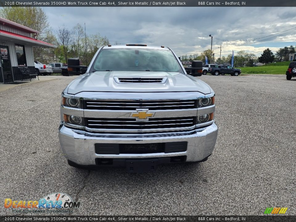 2018 Chevrolet Silverado 3500HD Work Truck Crew Cab 4x4 Silver Ice Metallic / Dark Ash/Jet Black Photo #12