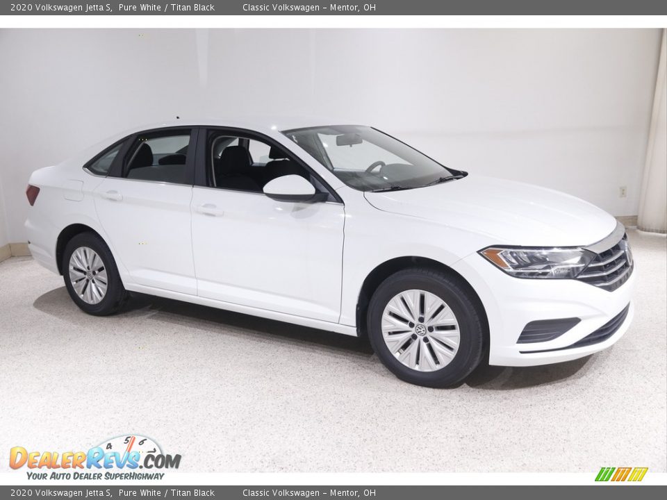2020 Volkswagen Jetta S Pure White / Titan Black Photo #1