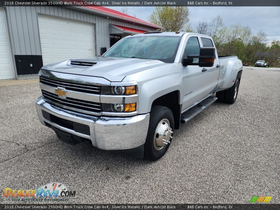 2018 Chevrolet Silverado 3500HD Work Truck Crew Cab 4x4 Silver Ice Metallic / Dark Ash/Jet Black Photo #13