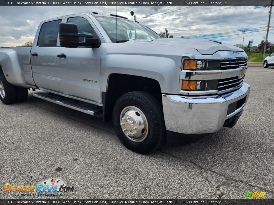 2018 Chevrolet Silverado 3500HD Work Truck Crew Cab 4x4 Silver Ice Metallic / Dark Ash/Jet Black Photo #28