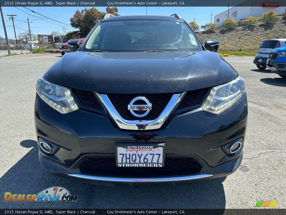 2015 Nissan Rogue SL AWD Super Black / Charcoal Photo #2