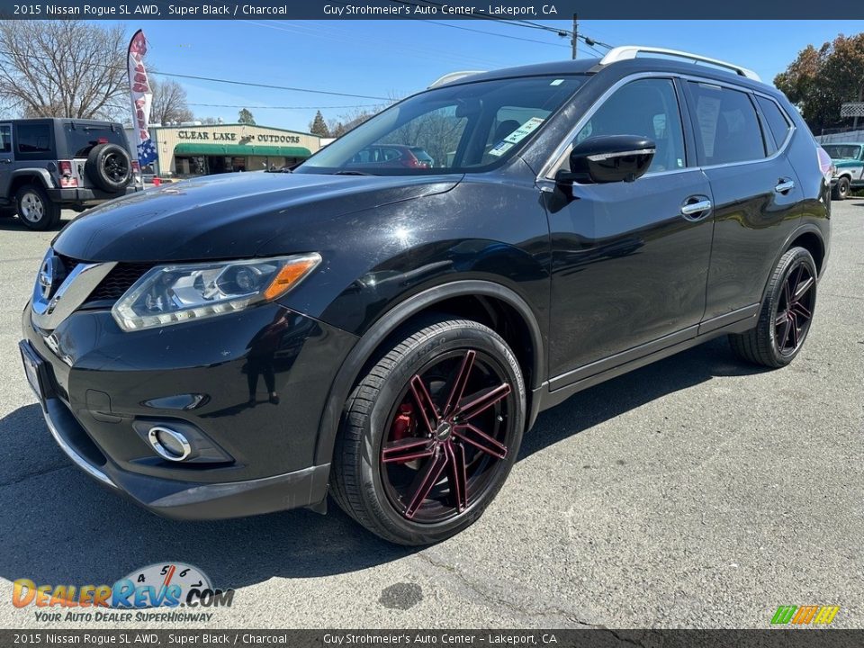 2015 Nissan Rogue SL AWD Super Black / Charcoal Photo #3