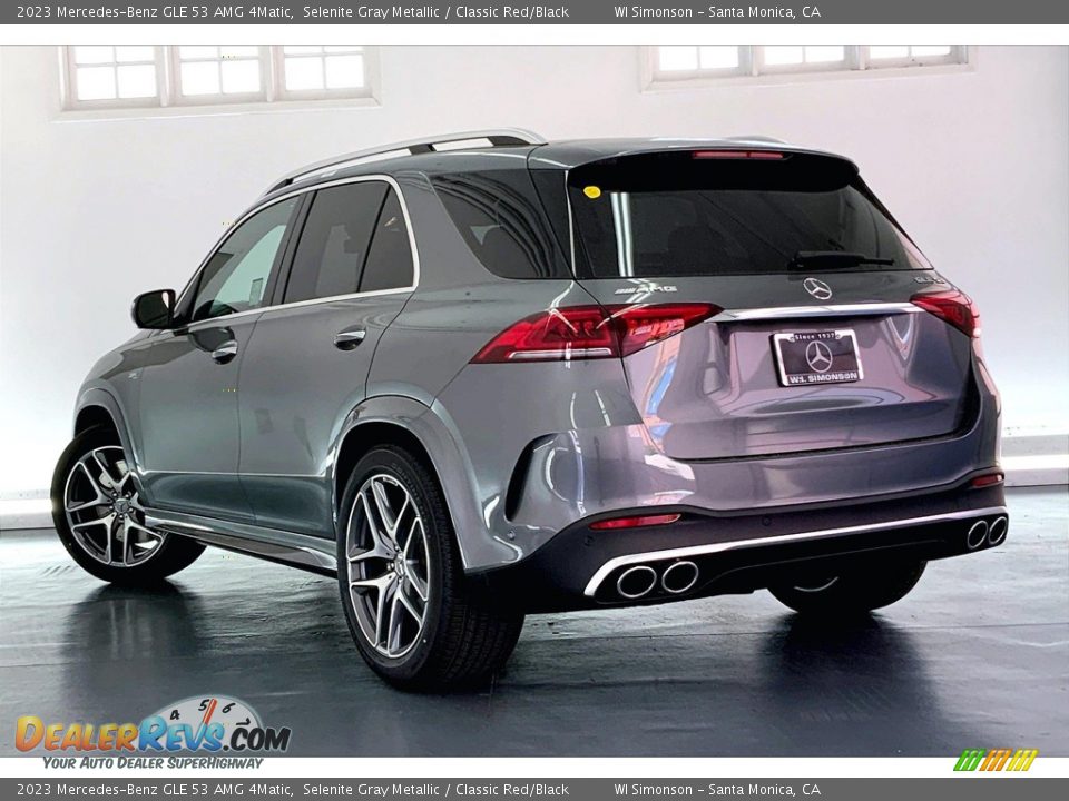 2023 Mercedes-Benz GLE 53 AMG 4Matic Selenite Gray Metallic / Classic Red/Black Photo #2