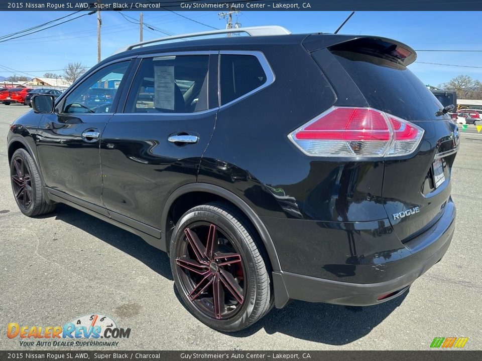 2015 Nissan Rogue SL AWD Super Black / Charcoal Photo #4