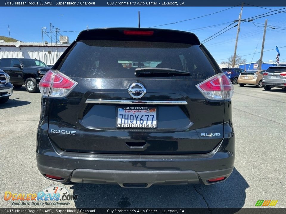 2015 Nissan Rogue SL AWD Super Black / Charcoal Photo #5