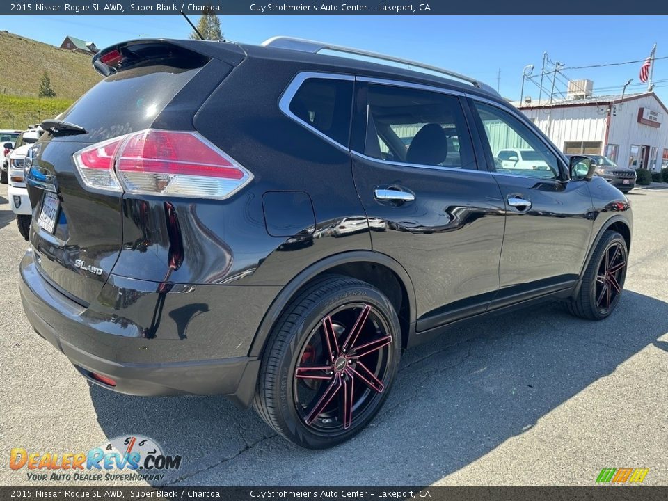 2015 Nissan Rogue SL AWD Super Black / Charcoal Photo #6