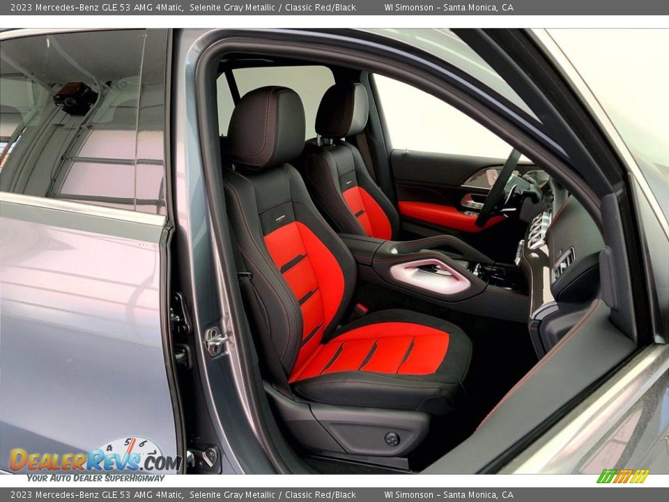 2023 Mercedes-Benz GLE 53 AMG 4Matic Selenite Gray Metallic / Classic Red/Black Photo #5