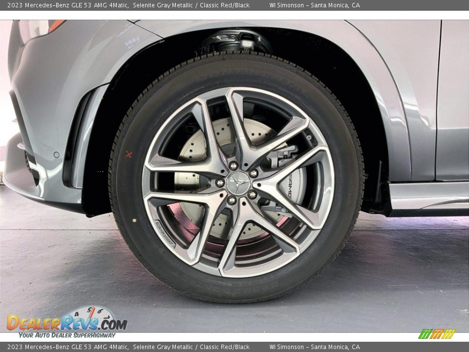 2023 Mercedes-Benz GLE 53 AMG 4Matic Selenite Gray Metallic / Classic Red/Black Photo #10