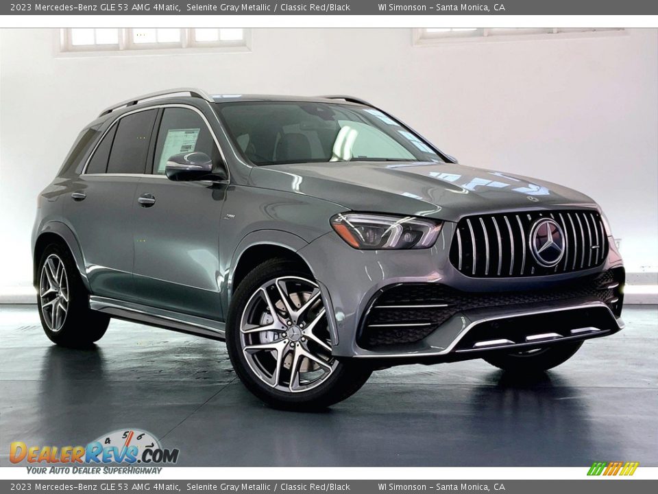 2023 Mercedes-Benz GLE 53 AMG 4Matic Selenite Gray Metallic / Classic Red/Black Photo #12