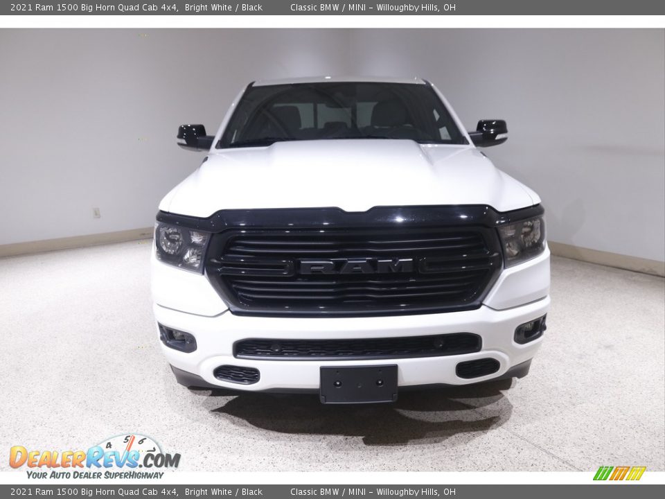 2021 Ram 1500 Big Horn Quad Cab 4x4 Bright White / Black Photo #2