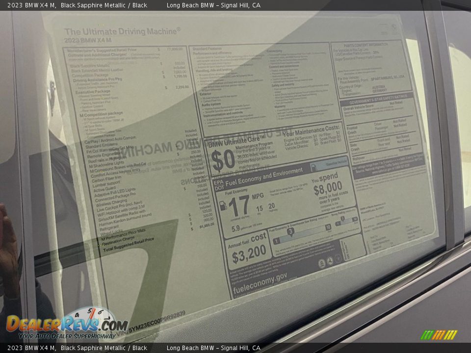 2023 BMW X4 M  Window Sticker Photo #25