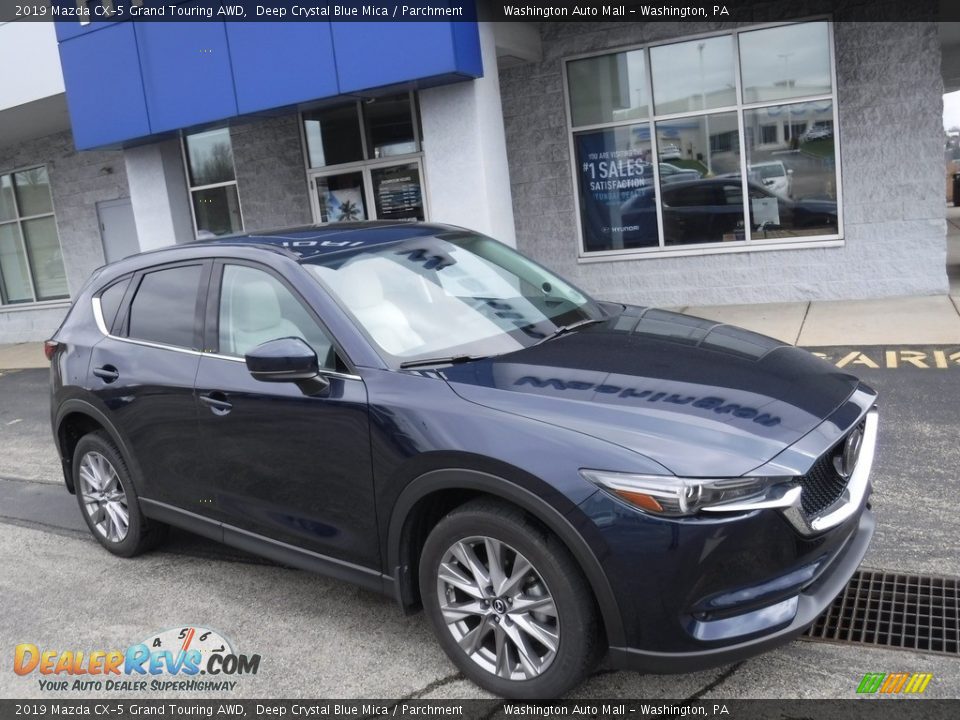2019 Mazda CX-5 Grand Touring AWD Deep Crystal Blue Mica / Parchment Photo #1