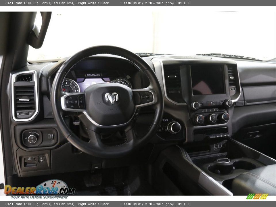 2021 Ram 1500 Big Horn Quad Cab 4x4 Bright White / Black Photo #6