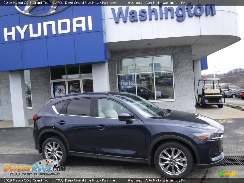 2019 Mazda CX-5 Grand Touring AWD Deep Crystal Blue Mica / Parchment Photo #2