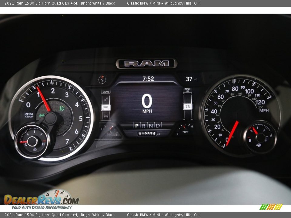 2021 Ram 1500 Big Horn Quad Cab 4x4 Bright White / Black Photo #8