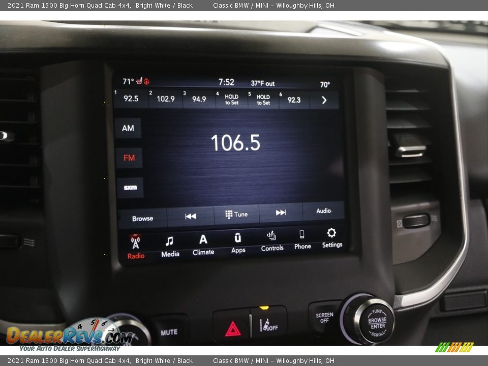 2021 Ram 1500 Big Horn Quad Cab 4x4 Bright White / Black Photo #10