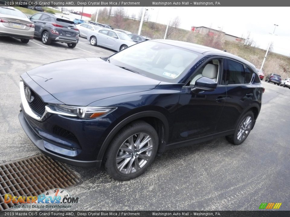 2019 Mazda CX-5 Grand Touring AWD Deep Crystal Blue Mica / Parchment Photo #5