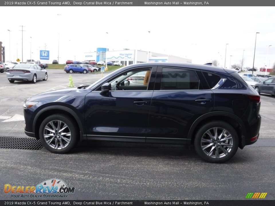 2019 Mazda CX-5 Grand Touring AWD Deep Crystal Blue Mica / Parchment Photo #6