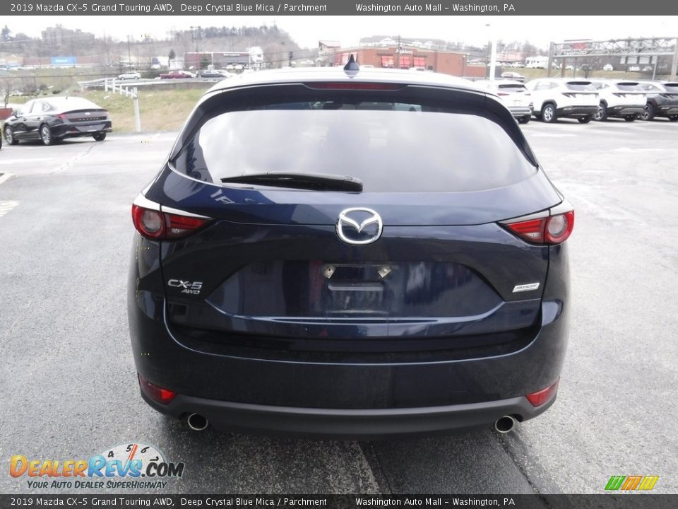 2019 Mazda CX-5 Grand Touring AWD Deep Crystal Blue Mica / Parchment Photo #9