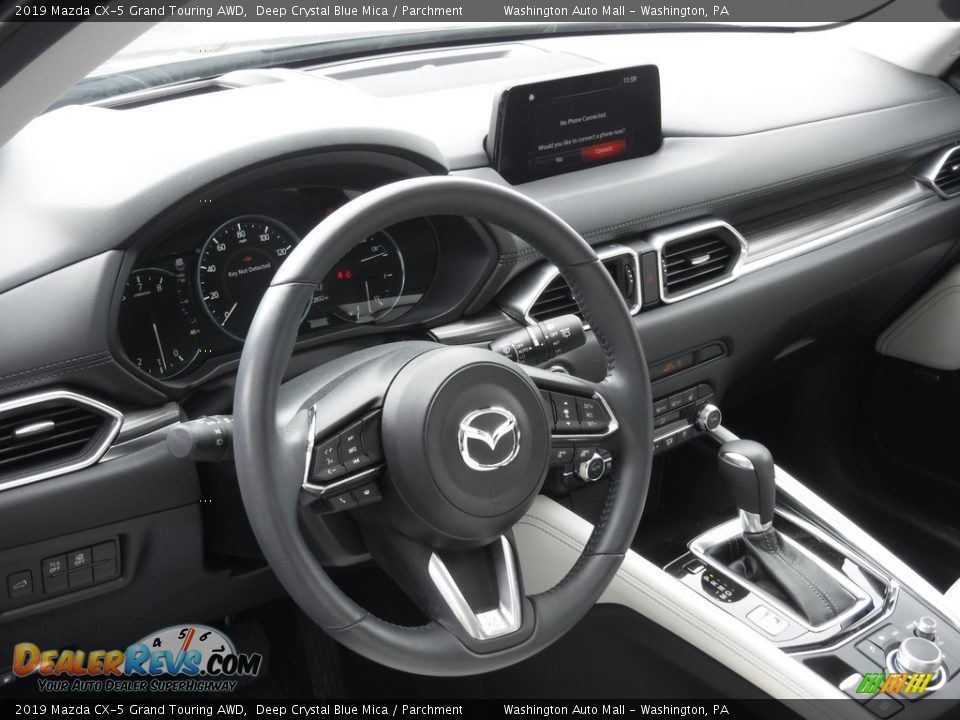 2019 Mazda CX-5 Grand Touring AWD Deep Crystal Blue Mica / Parchment Photo #15