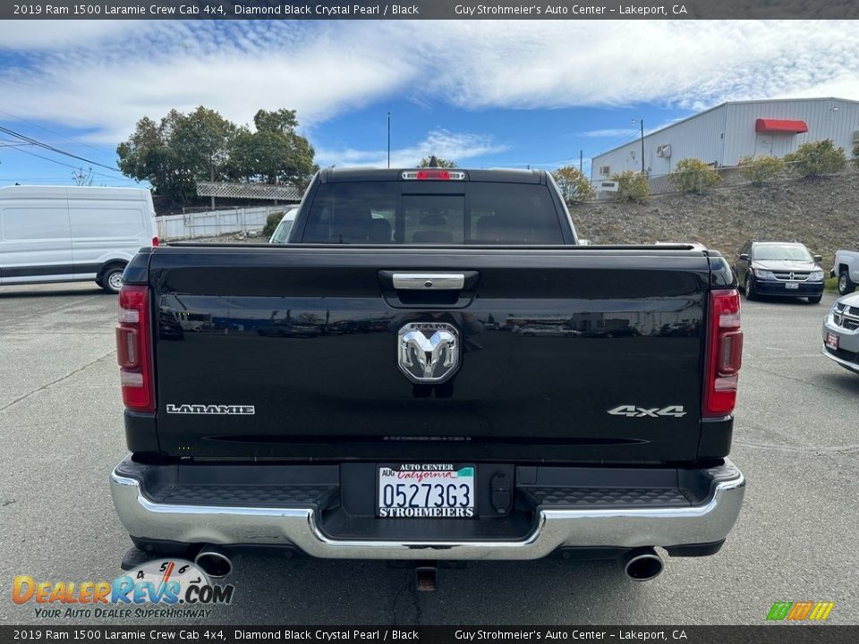 2019 Ram 1500 Laramie Crew Cab 4x4 Diamond Black Crystal Pearl / Black Photo #5