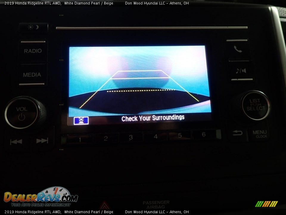2019 Honda Ridgeline RTL AWD White Diamond Pearl / Beige Photo #4