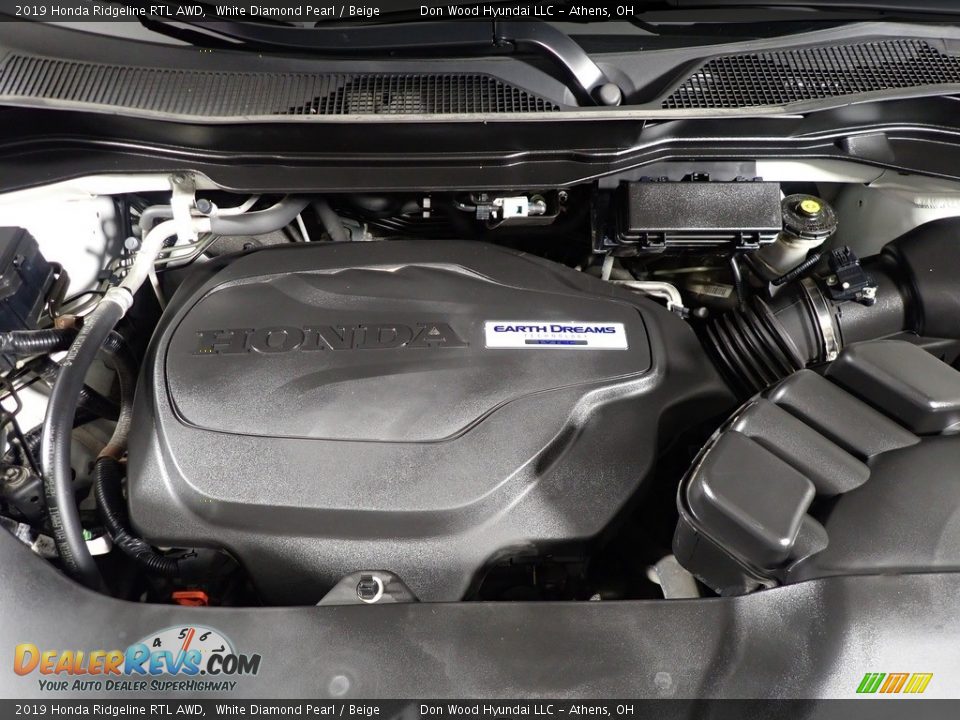 2019 Honda Ridgeline RTL AWD White Diamond Pearl / Beige Photo #8